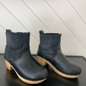 No 6 Shearling Pull On Clog - Size 38